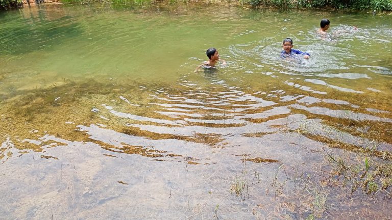 Crystal clear natural spring water pool