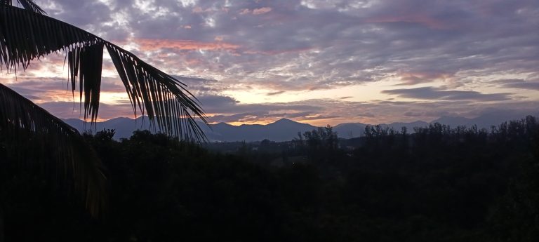 Panoramic view of the Banjaran Titiwangsa from Hillview campsite